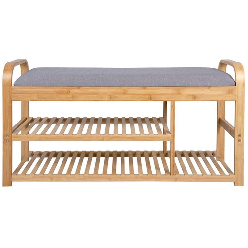 Leitmotiv kutija za cipele od bambusa sa sivim podstavom Bench, širine 90 cm Cijene