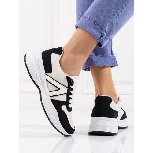 SHELOVET Beige and white women's sports shoes Cene