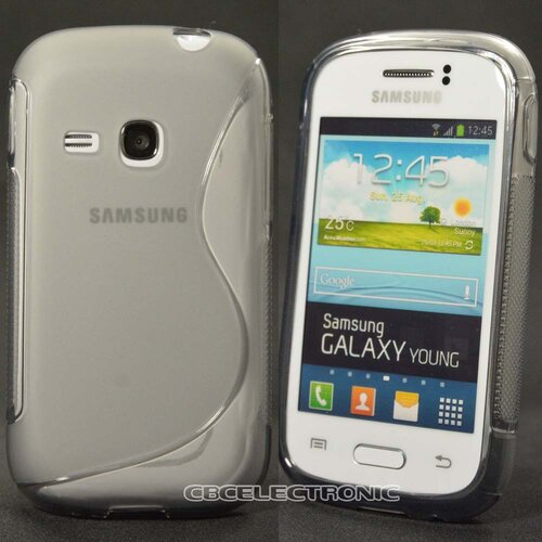  Gumijasti / gel etui S-Line za Samsung Galaxy Young S6310 - sivi Slike
