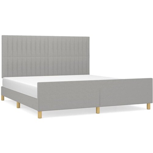 Maison Chic Posteljni okvir - Dvoposteljna postelja - Zakonska postelja brez vzmetnice svetlo siv 180x200 cm tkanina-J4135, (21770647) Cene