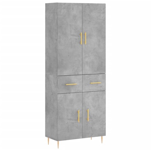 Maison Chic Visoka Komoda - Predalnik betonsko siva 69,5x34x180 cm inženirski les, (21721038) Slike