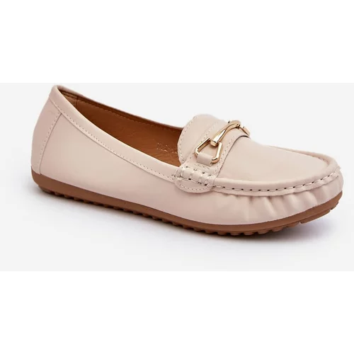 Kesi Women's Classic Loafers with Beige Ainslee Decoration