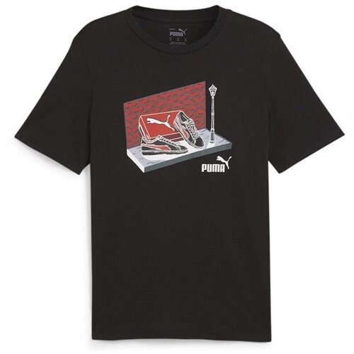 Puma Majice s kratkimi rokavi Graphics Sneaker Box Črna Cene