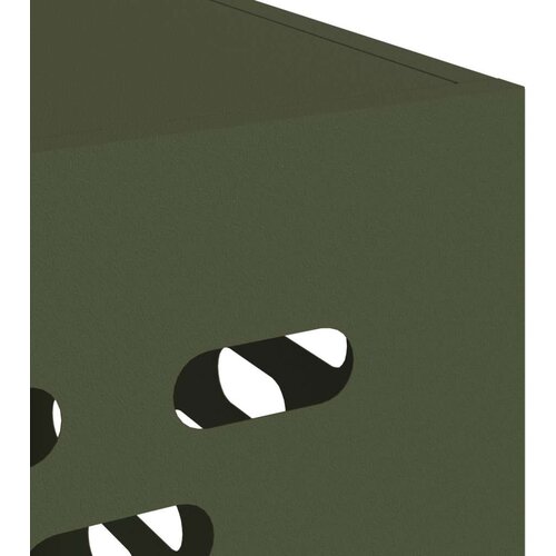 VidaXL Maslinasta Čelik 110 x 50 x 105 cm Pokrov za klima uređaj Slike