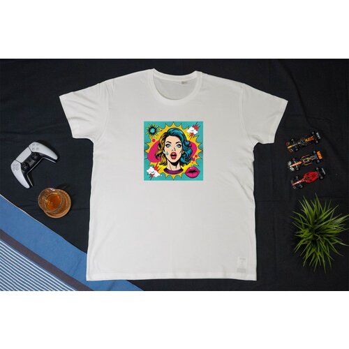 Pop Art Unisex majica Bela S Cene