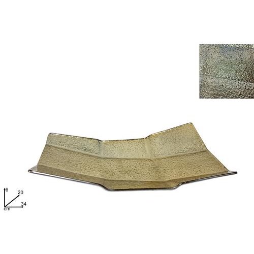  OVAL 34*20CM ZLATNI STAKLO XNA23035321 Cene