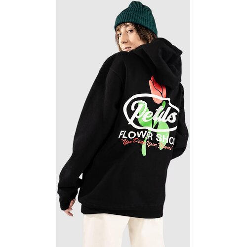 Petals and Peacocks Flower Shop Pulover s kapuco black Cene