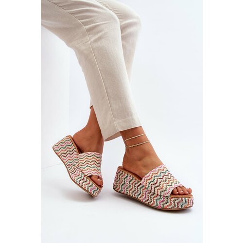Kesi Women's wedge slippers white Vanarila Slike