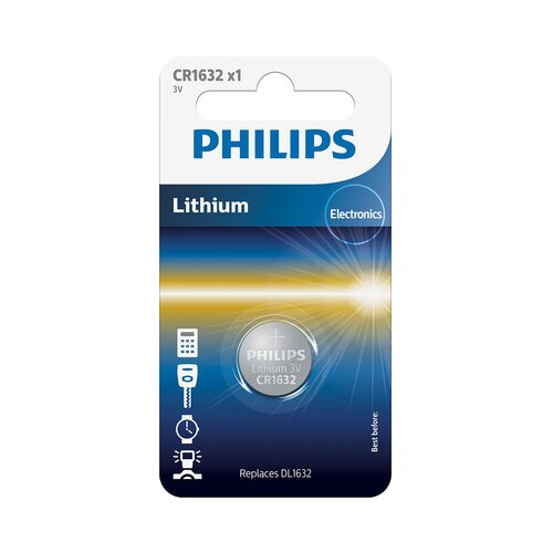 Philips CR1632/00B bateija litij 3,0 v 1-blister Cijene