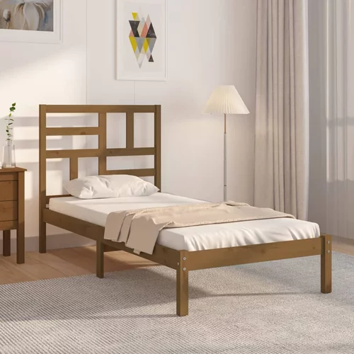  za krevet od masivnog drva smeđa boja meda 100 x 200 cm