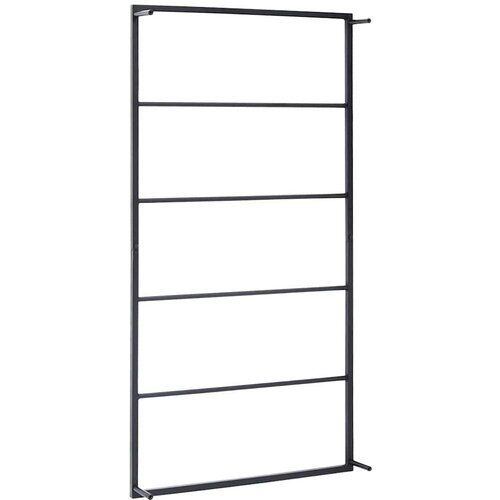  Stalak za ručnike crni 60 x 10 x 116 cm čelični Slike