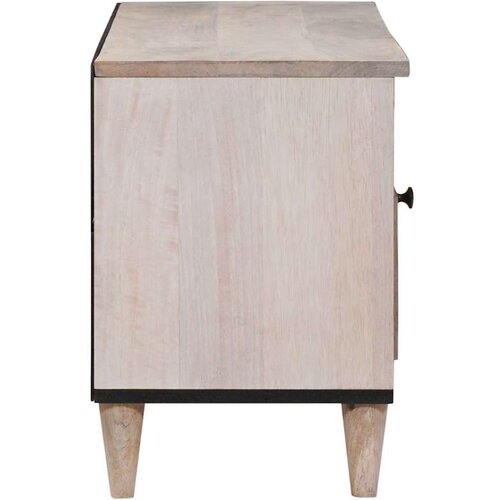  ormar s ladicama Bijelo 105 x 33 x 46 cm masivno drvo manga Slike