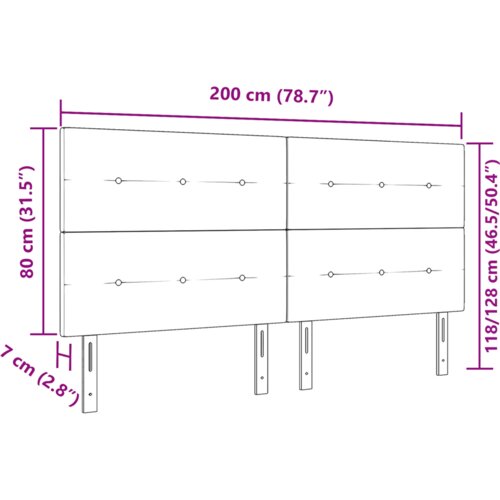 VidaXL led uzglavlje crno 100 cm tkanina Slike