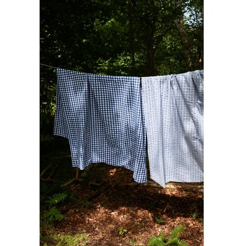 JUNA Temno modra enojna podalj&amp;scaron;ana posteljnina iz krepa 150x210 cm B&amp;aelig;k&amp;amp;B&amp;oslash;lge &amp;ndash; Slike
