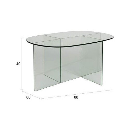 Zuiver Steklena klubska mizica 60x80 cm Linea &amp;ndash; Slike