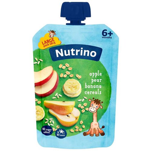 Nutrino voćna kaša od jabuke, kruške i banane sa žitaricama, 180g Cene