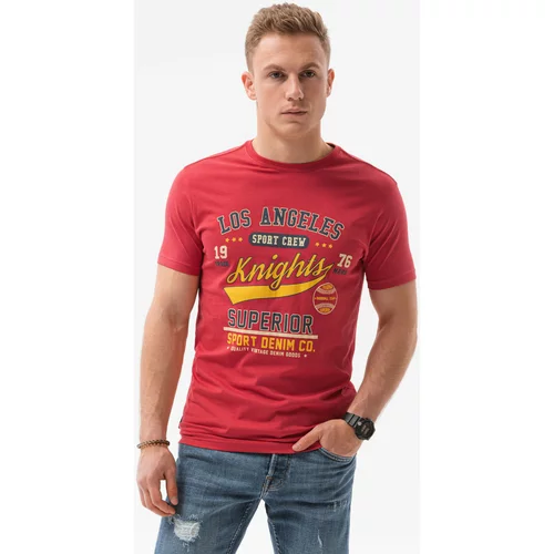 Ombre Majice s kratkimi rokavi Moška majica (S1434-V-23C-RED) pisana