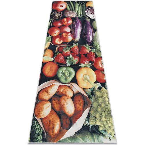 RugsX Preproge ANDRE 1711 pralna preproga Sadje in zelenjava, 80x200 cm Zelena Cene