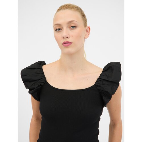 Orsay Women's Black T-Shirt with Short Sleeves - Women Cene