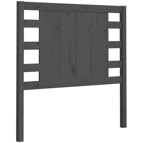 Uzglavlje sivo 96 x 4 x 100 cm od masivne borovine Slike