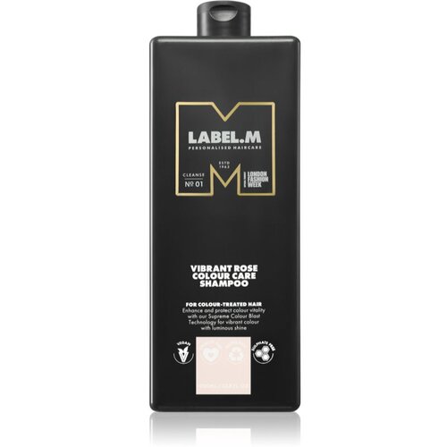 Label.m Vibrant Rose Colour Care Shampoo vlažilni šampon za barvane lase in lase s prameni 1000 ml Cene
