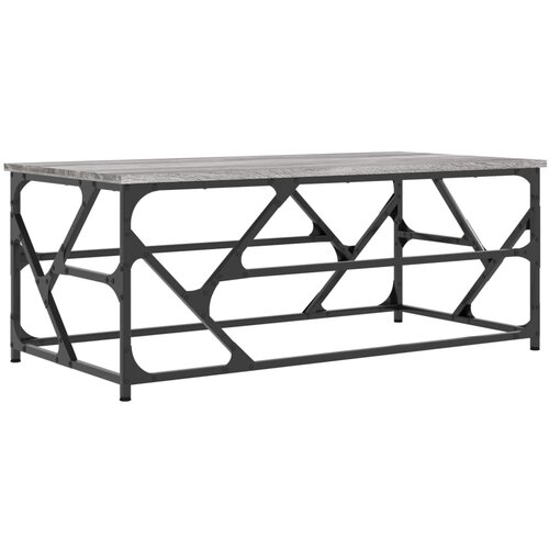 Maison Chic Klubska mizica - kavna mizica - Nizka mizica siva sonoma 100x50x40 cm inženirski les, (21753102) Slike