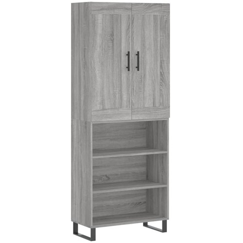 Maison Chic Visoka Komoda - Predalnik siva sonoma 69,5x34x180 cm inženirski les, (21719524) Slike