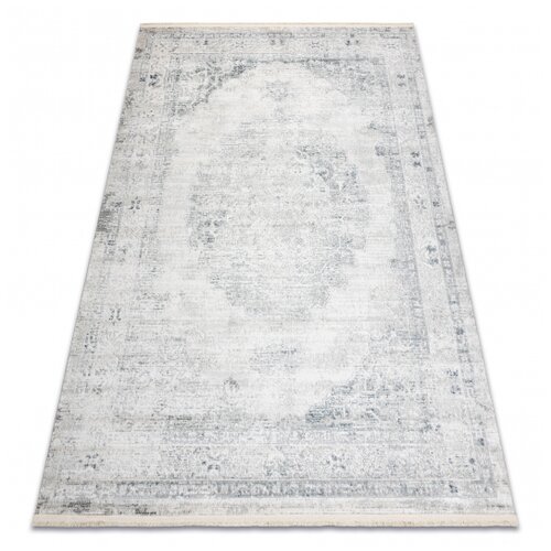RugsX DISTIN 0201A bela / modra / svetlo zelena moderna preproga - Ornament, okvir, vintage, resice 80x150 cm, (21990270) Cene