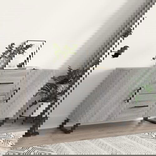 The Living Store Komoda siva sonoma 100x36x60 cm konstruiran les - Komoda, (21835236) Cene