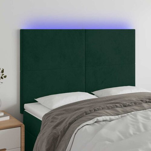  LED uzglavlje tamnozeleno 144x5x118/128 cm bar&scaron;unasto Cijene