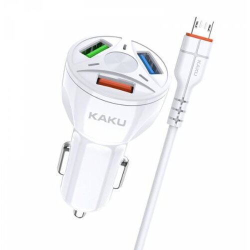 Kaku avtopolnilec KSC-493 3.0 qc s kablom 1m micro usb - bel Cene