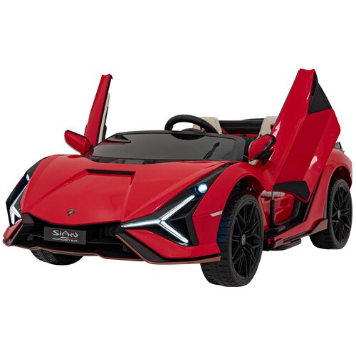  Licencirani auto na akumumulator Lamborghini SIAN 4x100W - dvosjed - crveni Slike