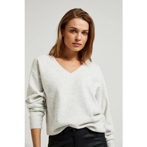 Marisse Women's Sweater Z-Sw-4513 Off White Mel Cene