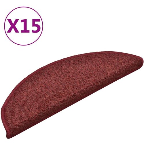 vidaXL Tepisi za stepenice 15 kom crveni 56 x 17 x 3 cm Cene