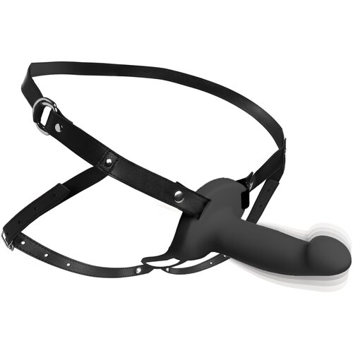 Size Matters 2" Erection 28X Smooth Vibrating Silicone Penis Sheath with Remote Black Cene