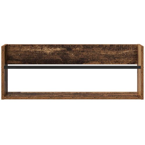  Polica za časopise s policom 2 pcs Staro drvo 80 x 12 x 30 cm Slike