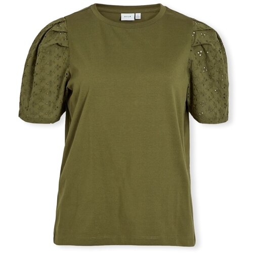 Vila Puloverji Top Merry - Capulet Olive Zelena Cene