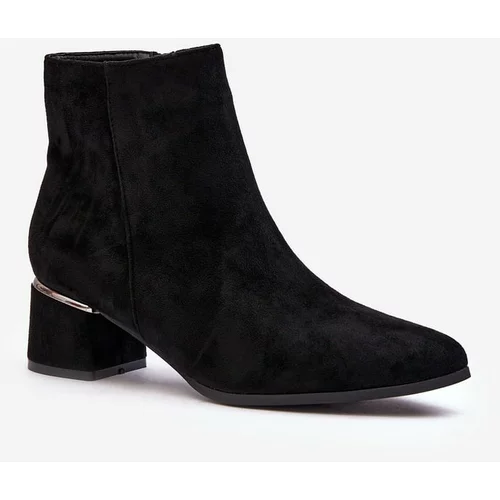 Kesi Women's suede boots with high heels black Mebassa