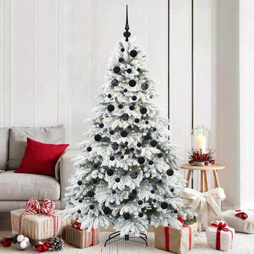 vidaXL Umestno božično drevo med 300 LED Zelena 180 cm PE in PVC Cene