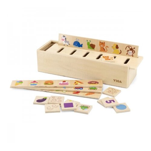 Viga drvena edukativna sorter igra životinje voće povrće Montessori Cene
