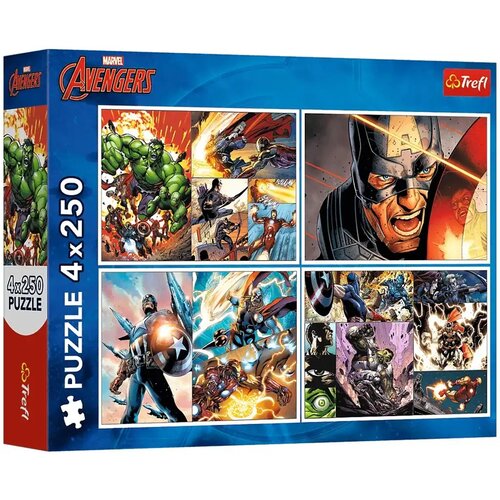 Trefl Marvel: Osvetnici 4x250 komada puzzle - Cene