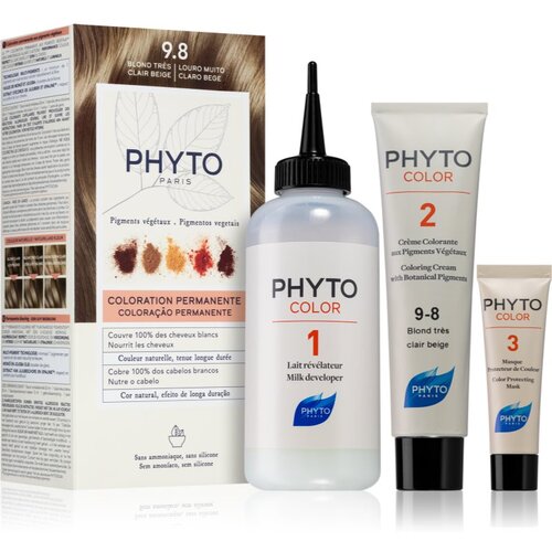 Phyto Color barva za lase brez amoniaka odtenek 9.8 Blond Clair Beige 3x1 kos Cene