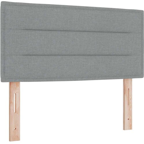  LED Box Spring Krevet Svijetlo siva 90 x 190 cm tkanina Slike
