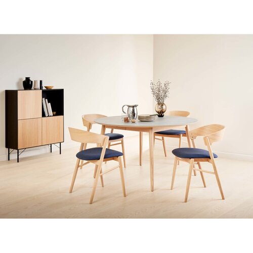 Hammel Furniture Okrogla raztegljiva jedilna miza s keramično plo&amp;scaron;čo &amp;oslash; 135 cm Meza &amp;ndash; Slike