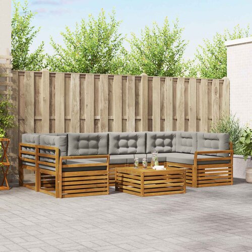  Set vanjskih sofa 7 kom. Prirodna i svijetlo siva Cijene