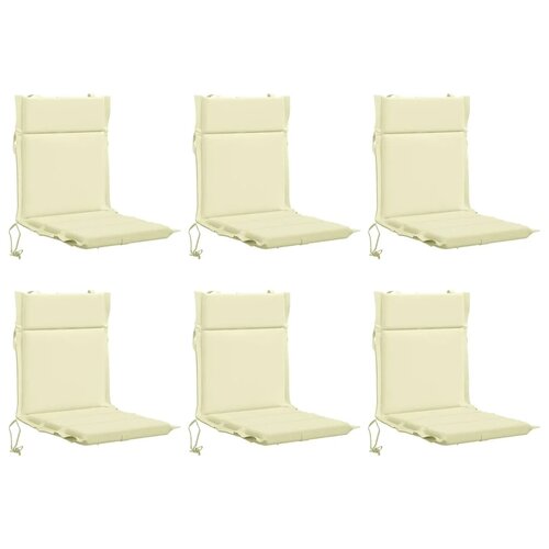  Jastučići za stolice s visokim naslonom - 6 komada GEMERT 6 pcs - Krem (poliester) 110 x 50 x 3 cm 6 Cijene