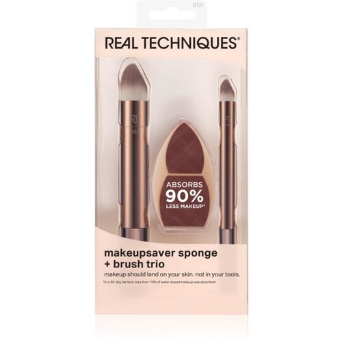 Real Techniques Makeup Saver Brush Trio set čopičev Cene