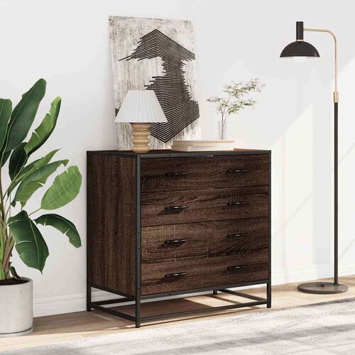 VidaXL Ormar s ladicama smeđi hrast 70x41x70 cm izrađeno drvo Slike