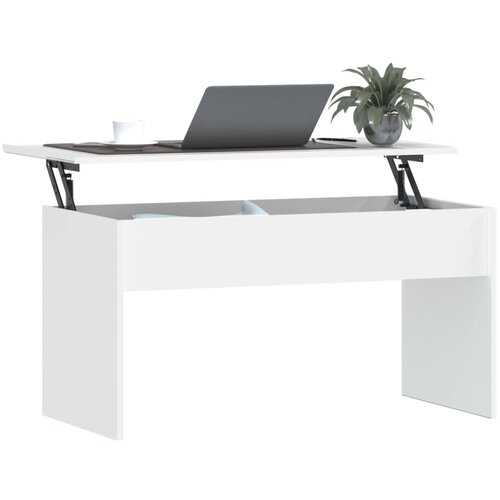  Stolić za kavu bijeli 102x50,5x52,5 cm od konstruiranog drva Slike