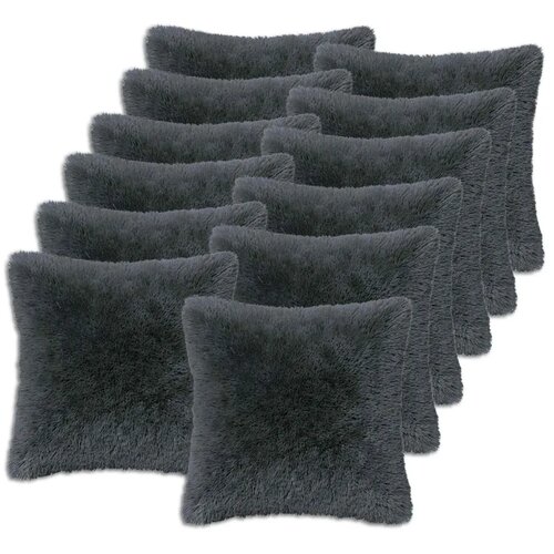  Presvlaka za jastuk 12 pcs HEERLEN Antracit 45 x 45 cm PV flis - Antracit 45 x 45 cm 12 Cijene